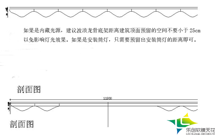 软膜天花波浪造型