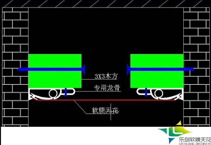 PVC龙骨安装示意图