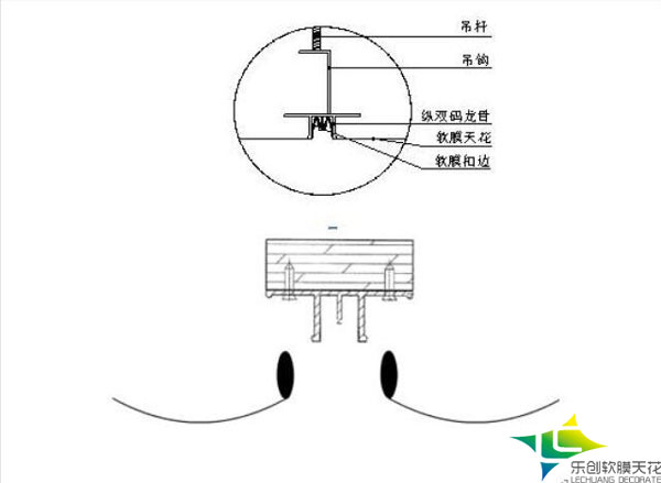 软膜天花双扣码龙骨安装图解